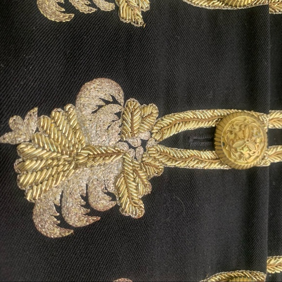 Vintage Escada Laurel Military Vest with gold embellishment embroidered - Picture 5 of 9